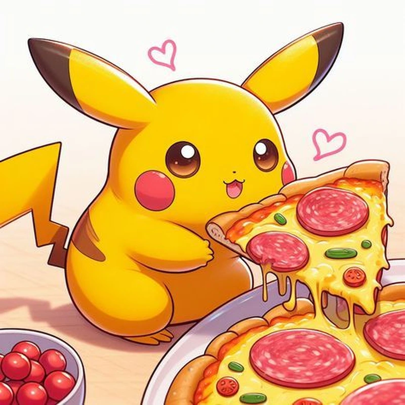 Hình ảnh Pokémon Pikachu với nụ cười đáng yêu quen thuộc