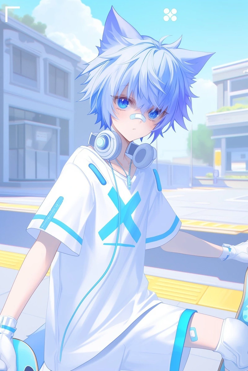 Hình ảnh anime cute nam cùng visual nhẹ nhàng dễ mến