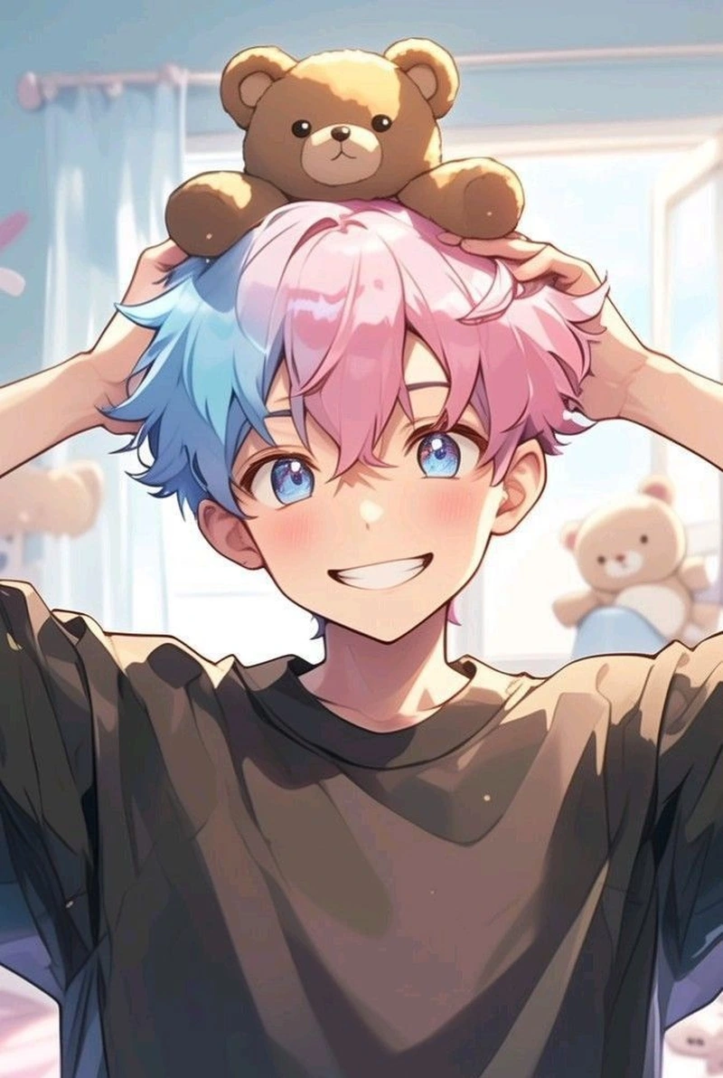 Hình ảnh anime cute nam với biểu cảm đáng yêu nổi bật