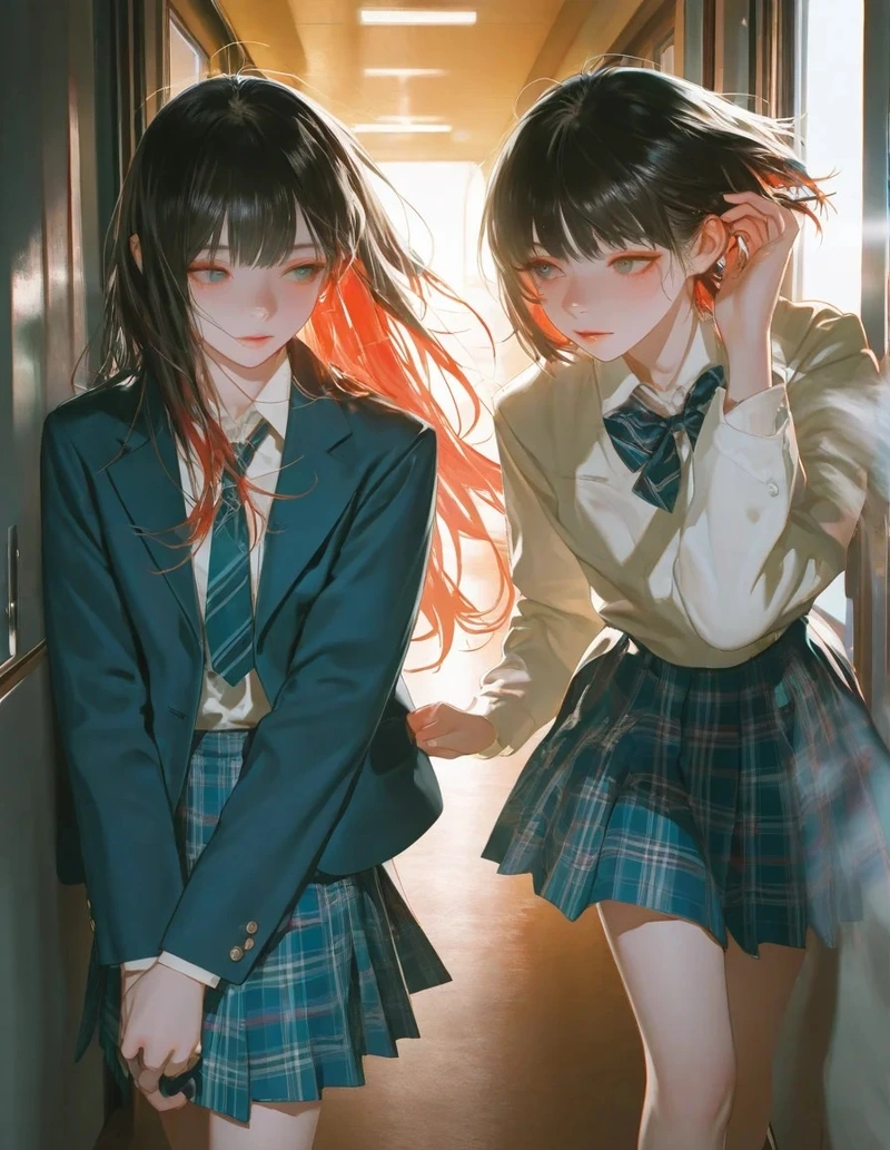 Hình ảnh anime học đường cùng đồng phục học sinh đẹp