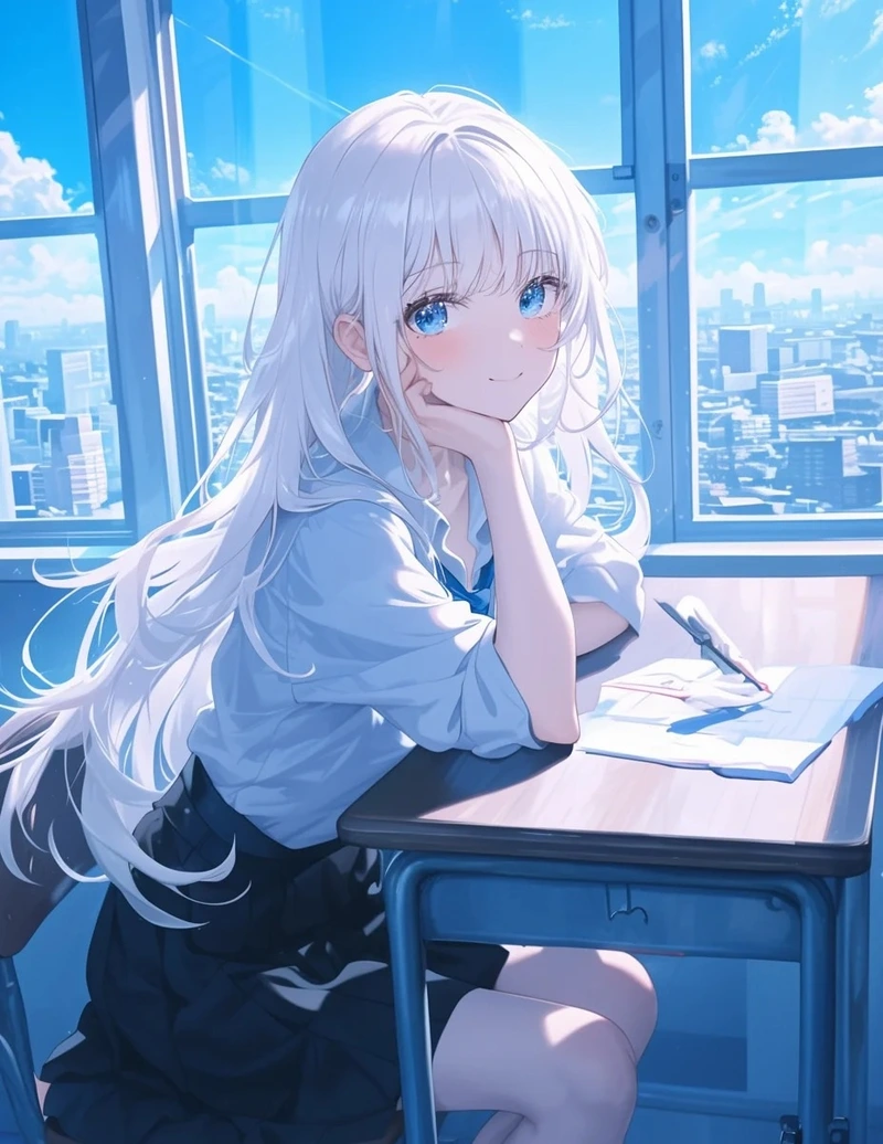 Lớp học Nhật Bản quen thuộc của ảnh anime học đường