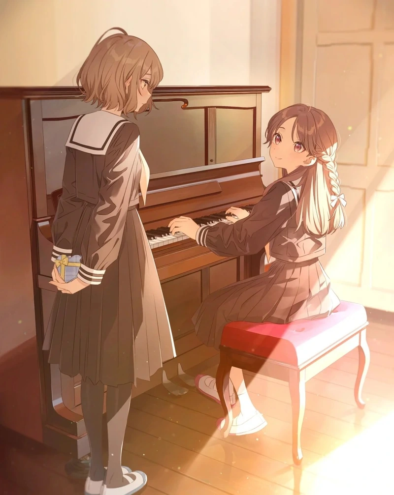 Mùa hoa anh đào trong ảnh anime học đường