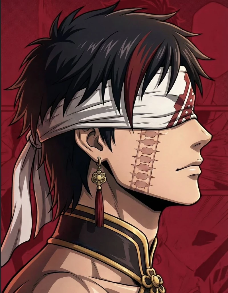 Phong cách chiến binh của nhân vật anime nam đầy uy lực
