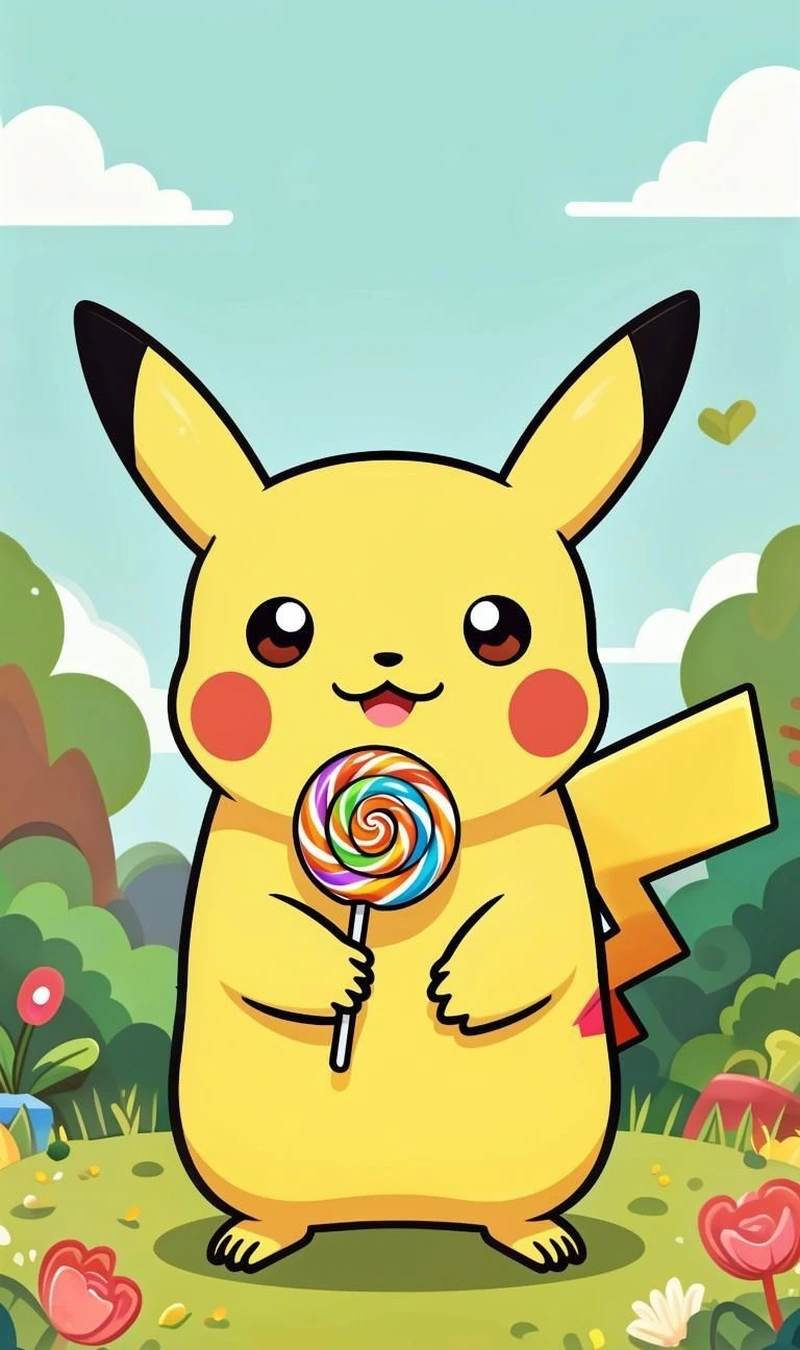 Pikachu dễ thương cùng đôi má điện cực kỳ nổi bật