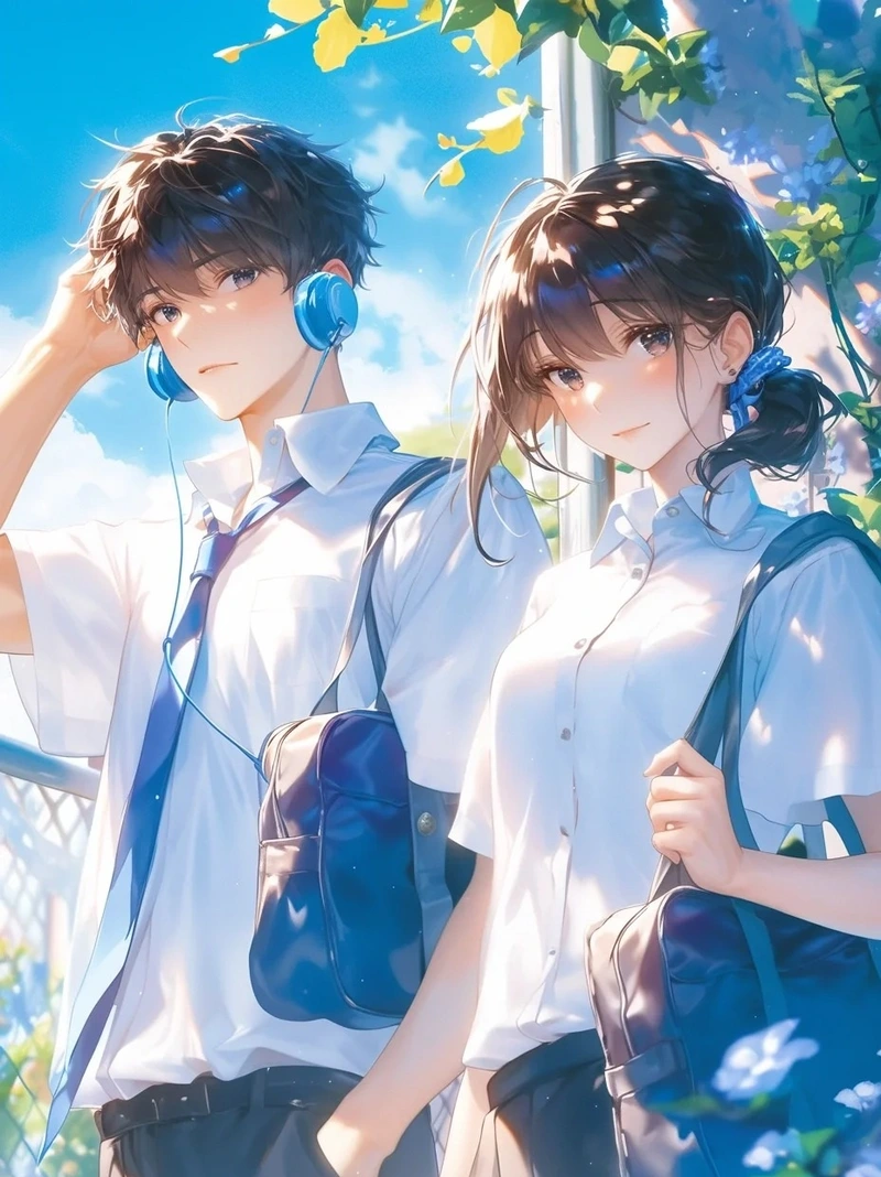 Thanh xuân học trò trong ảnh anime học đường đẹp mắt