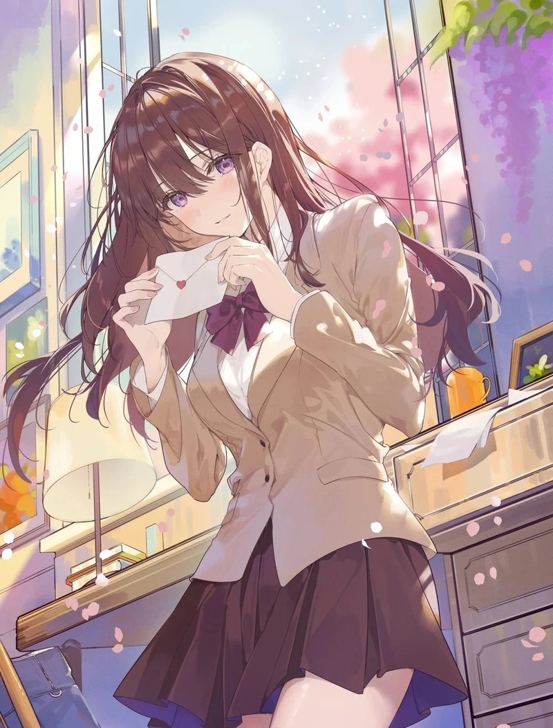 Xe đạp đến trường cùng phong cách anime học đường
