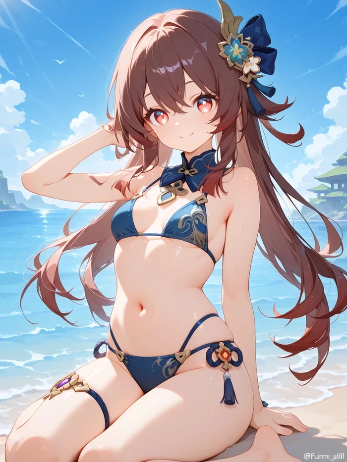 Ảnh HuTao Genshin Impact hentai không mặc đồ