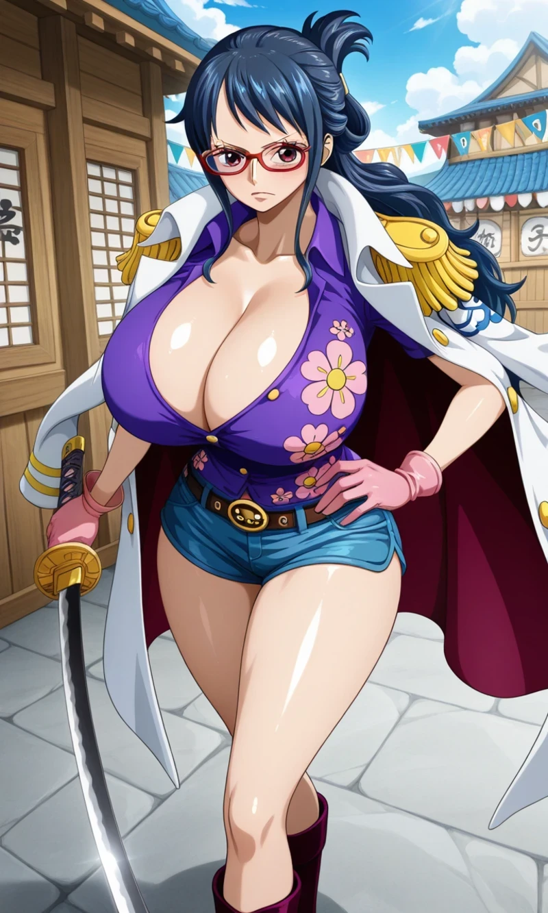 Ảnh hentai One Piece cởi áo khoe vòng một nóng bỏng