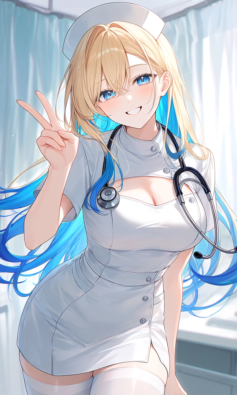 Anime y tá hentai khoe vú không che