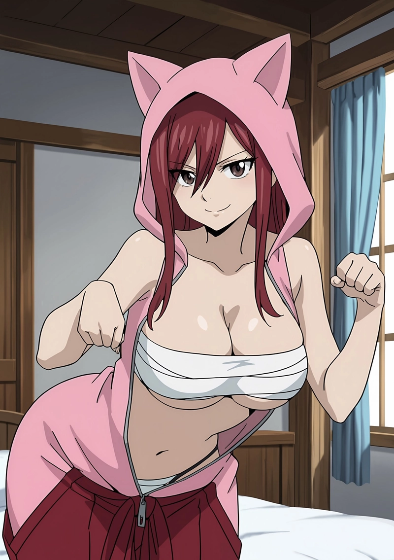Cosplay Erza dáng người sexy cuốn hút
