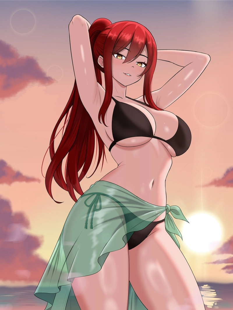 Gái ngon anime Erza vẻ ngoài cuốn hút