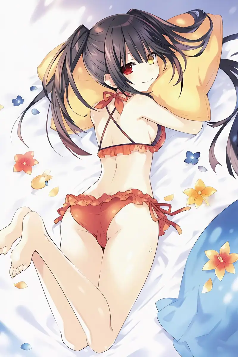 Gái xinh Anime Tokisaki Kurumi bikini cuốn hút