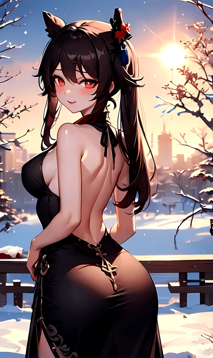 Hình HuTao Genshin Impact sex anime cặp vú khủng