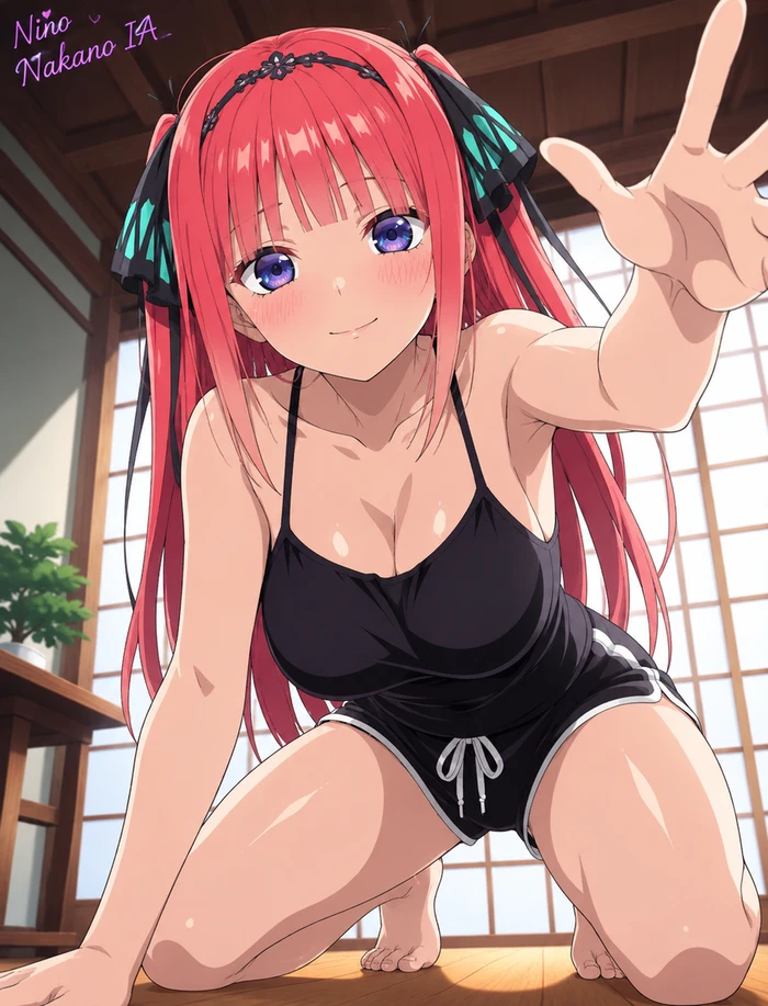 Hình Nakano Miku anime 18+ đít bự, body chuẩn đẹp