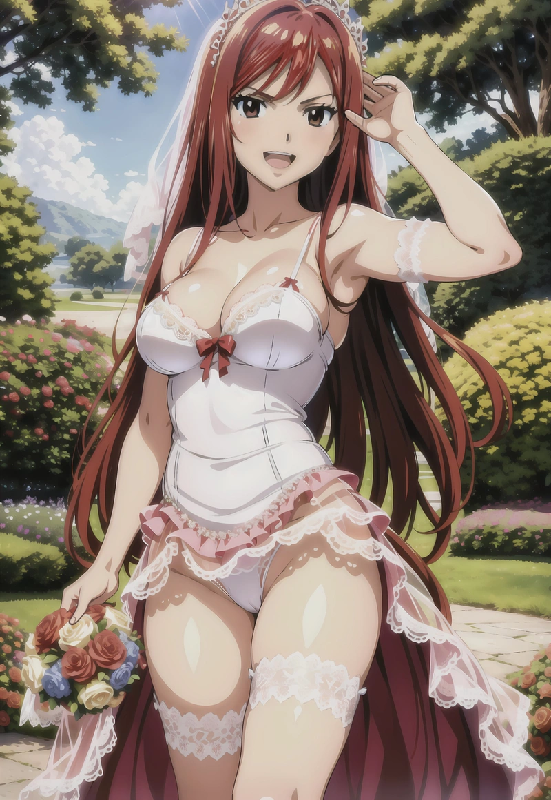 Hình ảnh Erza Fairy Tail tóc đỏ bikini