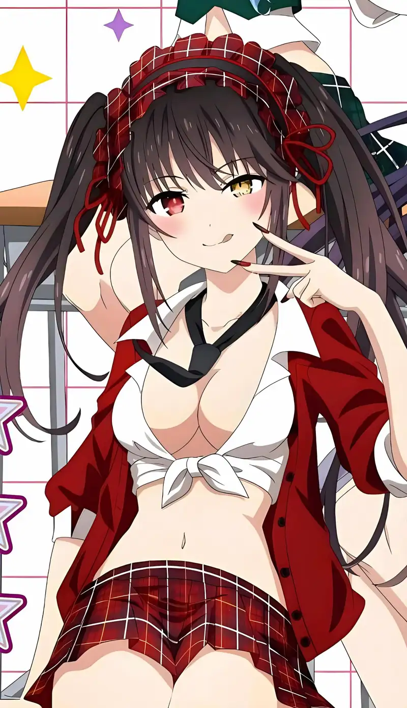 Hình ảnh Tokisaki Kurumi dáng vẻ gợi cảm cực phẩm