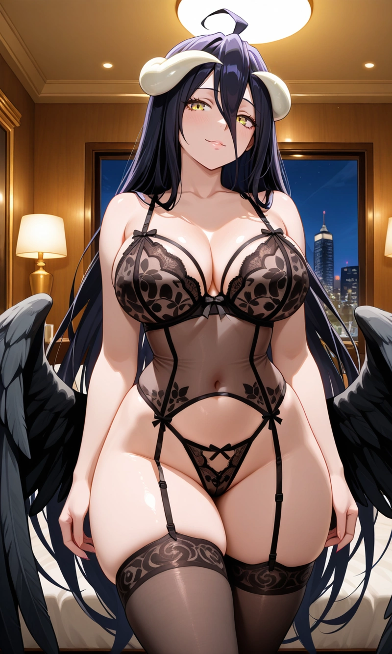 Hình hentai Albedo nude không che
