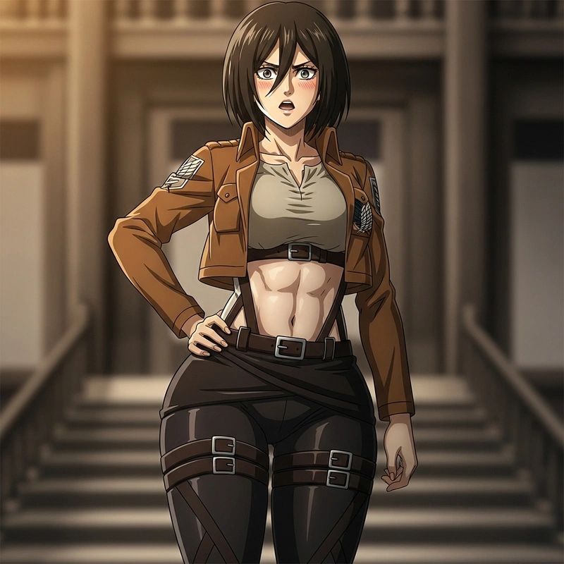 Hình hentai Mikasa cởi đồ lộ hàng gợi cảm