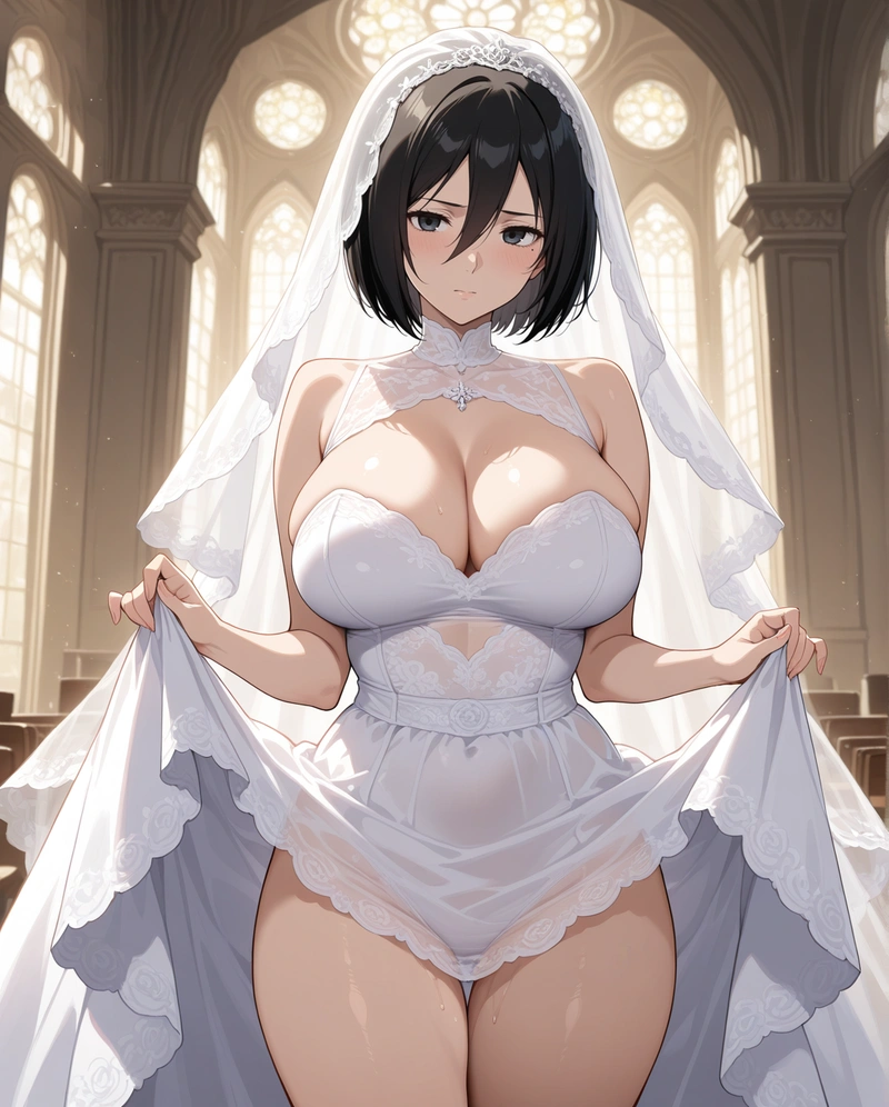Hình hentai Mikasa lột sạch gợi tình