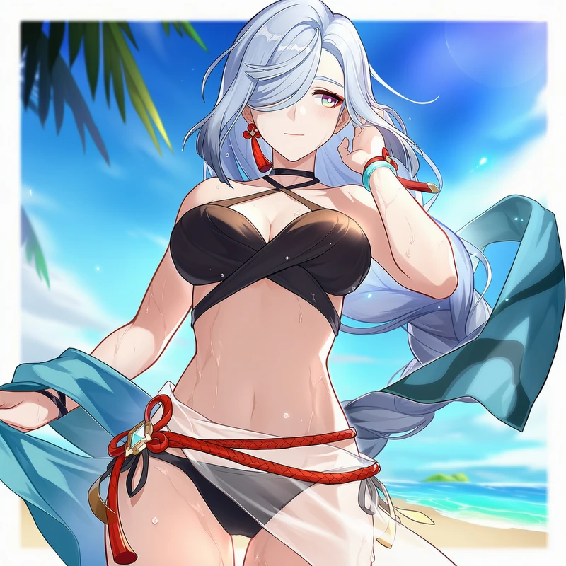 Shenhe nóng bỏng khỏa thân hentai ảnh