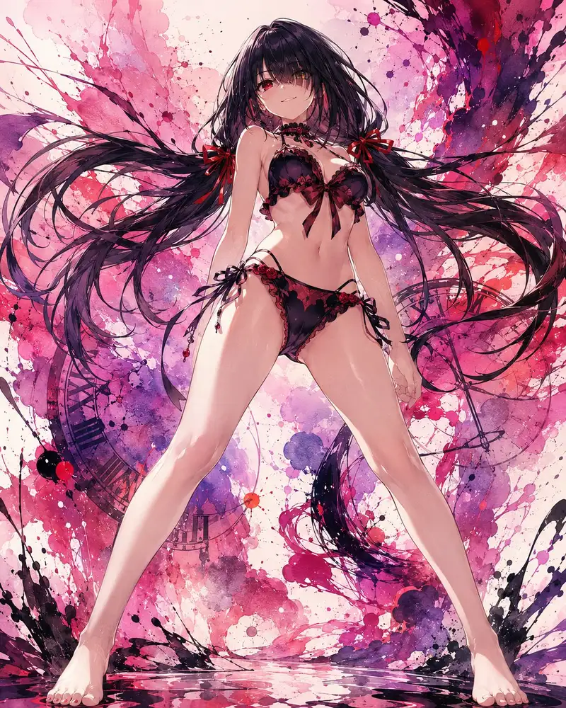 Waifu Tokisaki Kurumi nét đẹp quyến rũ siêu phẩm