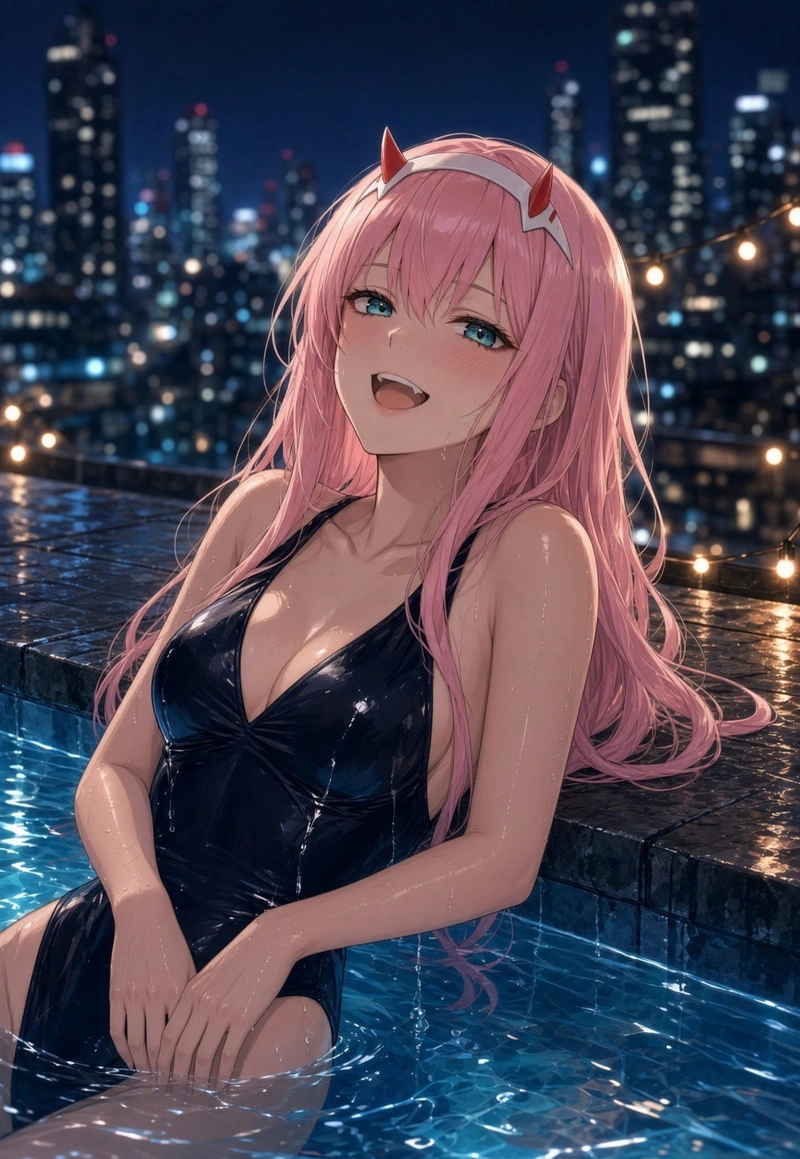 Zero Two hentai khoe vú không che