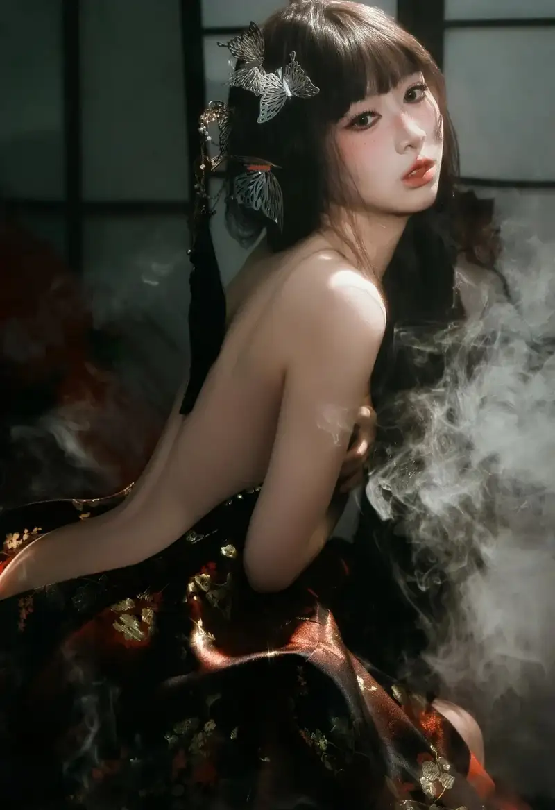 đẹp ảnh sex kimono cô gái nóng bỏng hóa trang