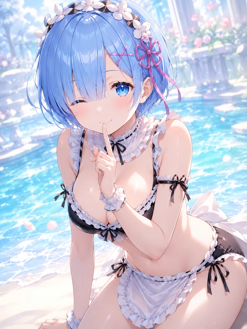 hentai ảnh Rem hấp dẫn không che mới