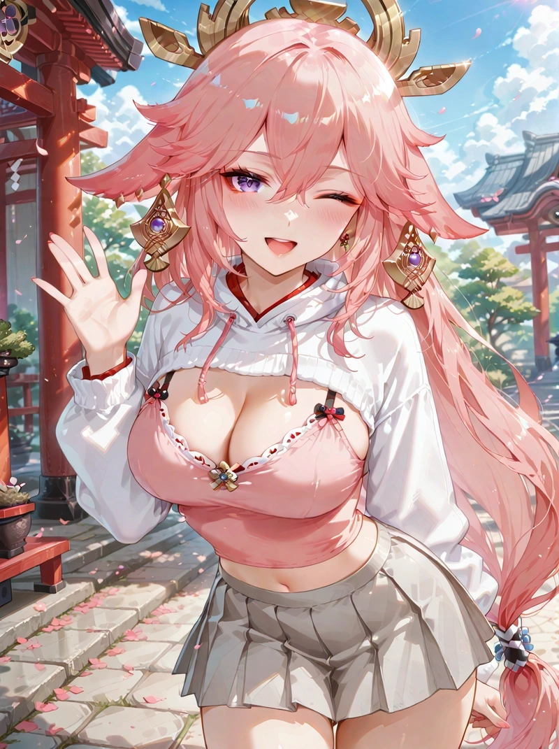 Ảnh Yae Miko hentai vòng một khủng
