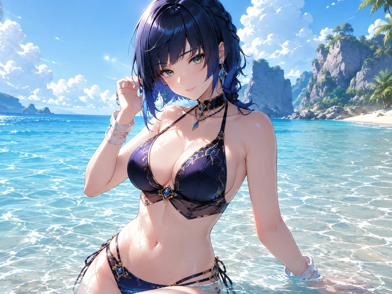 Ảnh Yelan hentai lột đồ sexy