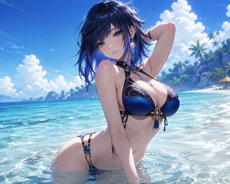 Ảnh Yelan hentai vòng ba tròn mông đít