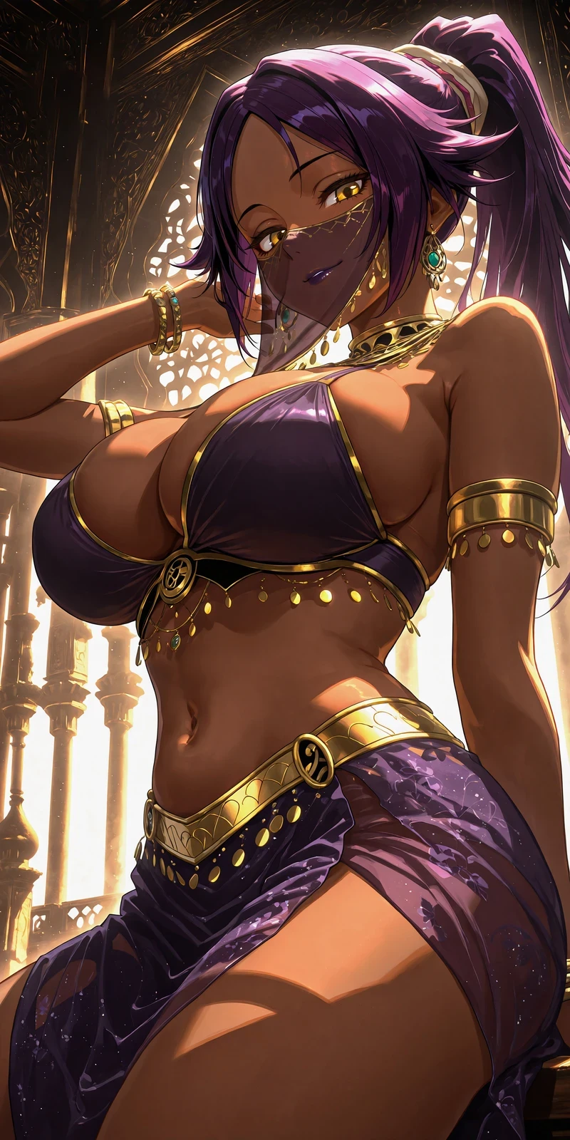 Ảnh Yoruichi hentai khoe vòng 1 tròn đầy gợi cảm