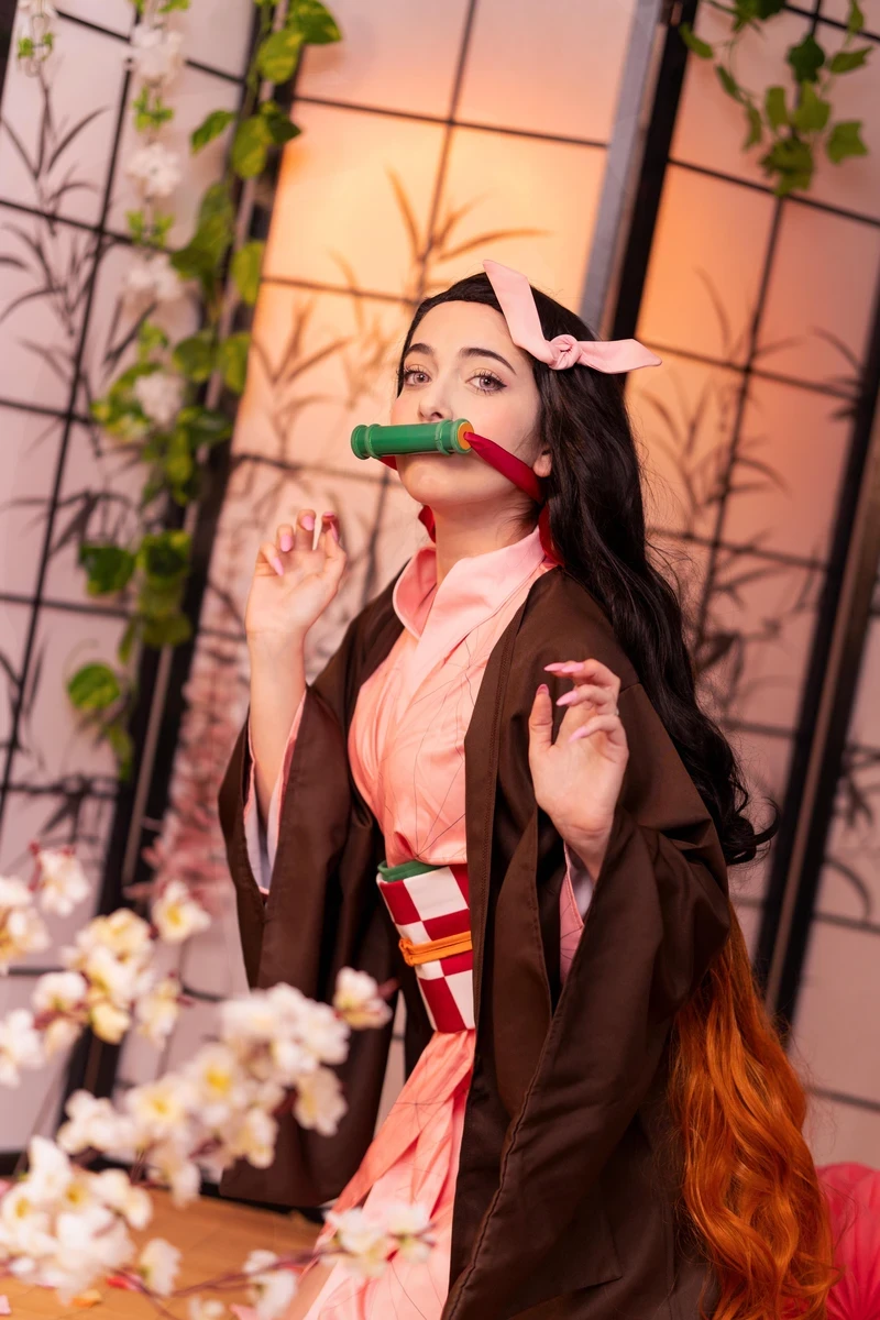 Ảnh cosplay Nezuko ngọt ngào rạng rỡ