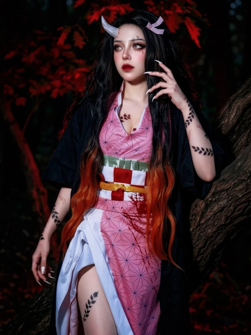 Ảnh cosplay Nezuko trong sáng đáng yêu