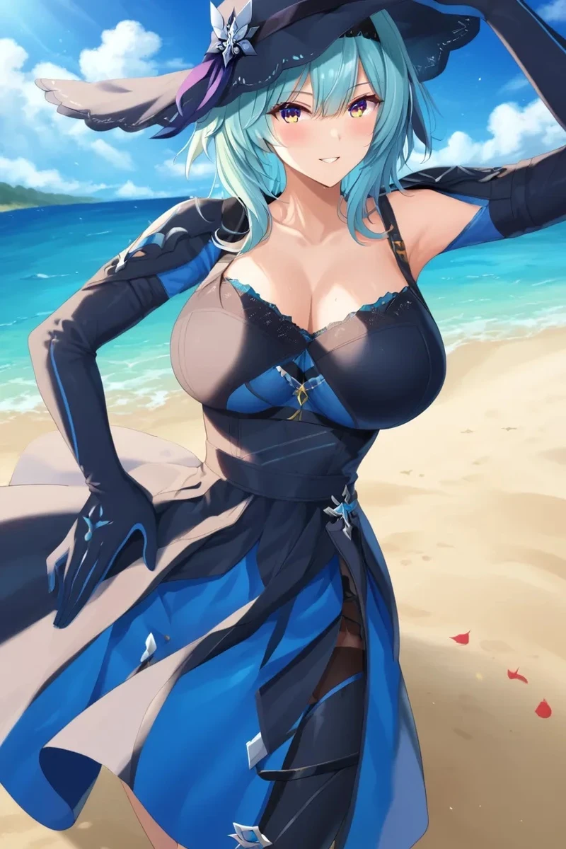 Ảnh hentai Eula mông cong quyến rũ làm hình nền