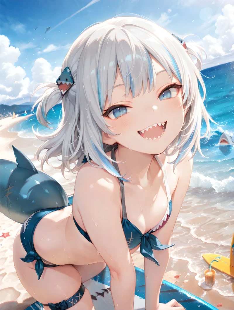 Ảnh hentai Gawr Gura khoe vòng 1 tròn