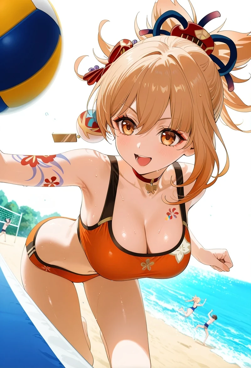 Ảnh hentai Yoimiya khoe ngực tròn quyến rũ