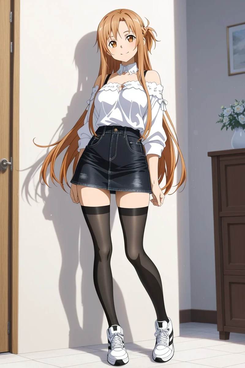 Anime nữ mặc váy ngắn khoe mông đít căng tròn