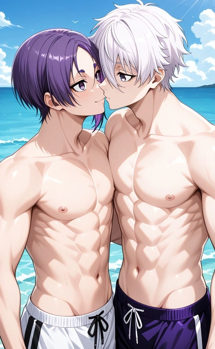 Cảnh hentai gay gợi cảm với cơ thể săn chắc