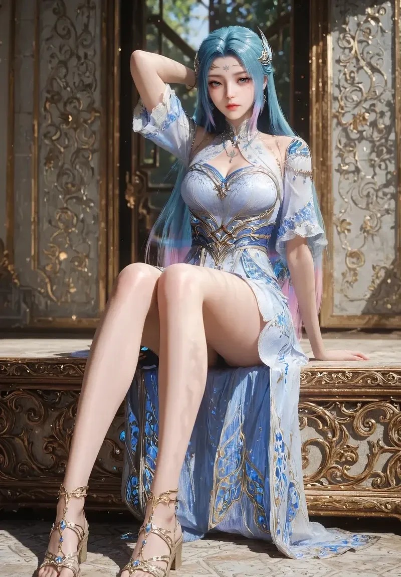 Cô gái 3D nude mông đầy đặn gợi cảm 2K
