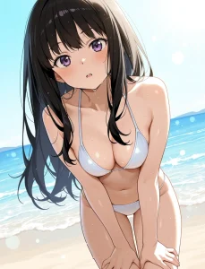 Cô gái AI hentai mông tròn quyến rũ cởi đồ