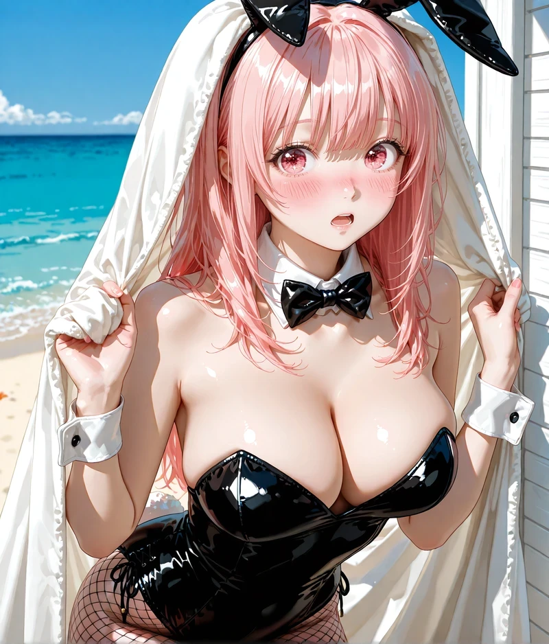 Cô gái anime vòng 1 to tròn quyến rũ không che
