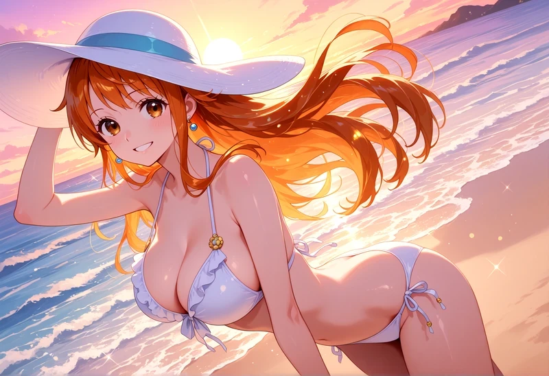 Cô nàng anime bikini mỏng manh lộ hàng sexy