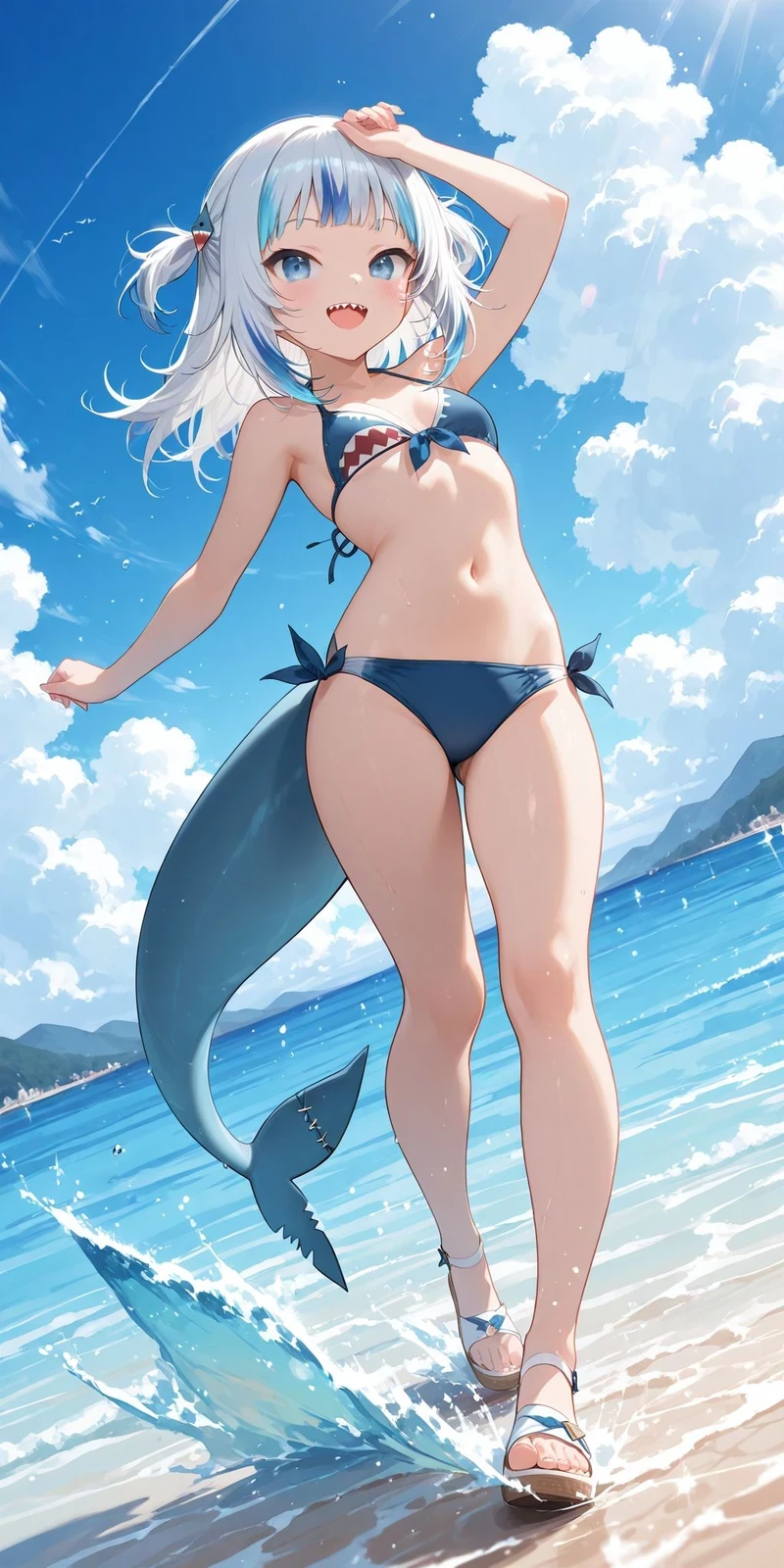 Gawr Gura bikini ướt át hút hồn