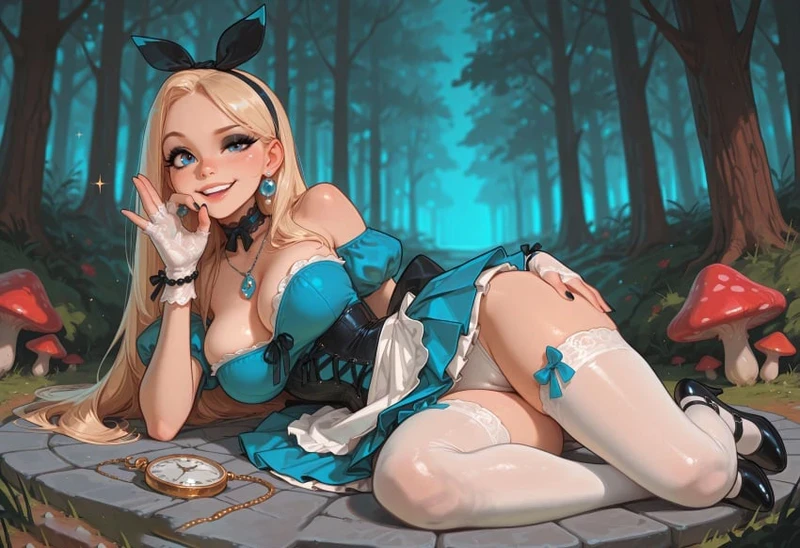 Hình Alice lột sạch đồ đít tròn quyến rũ