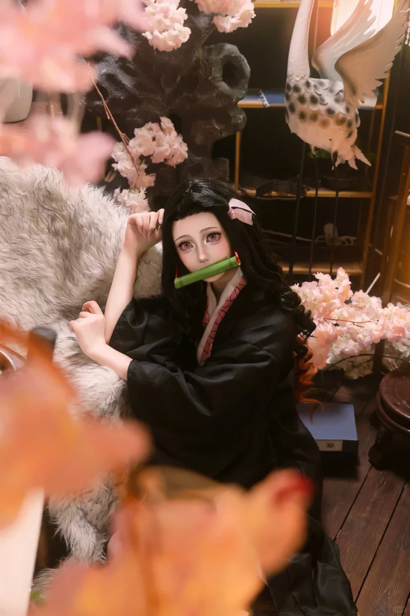 Hình Nezuko cosplay thanh tú đáng yêu