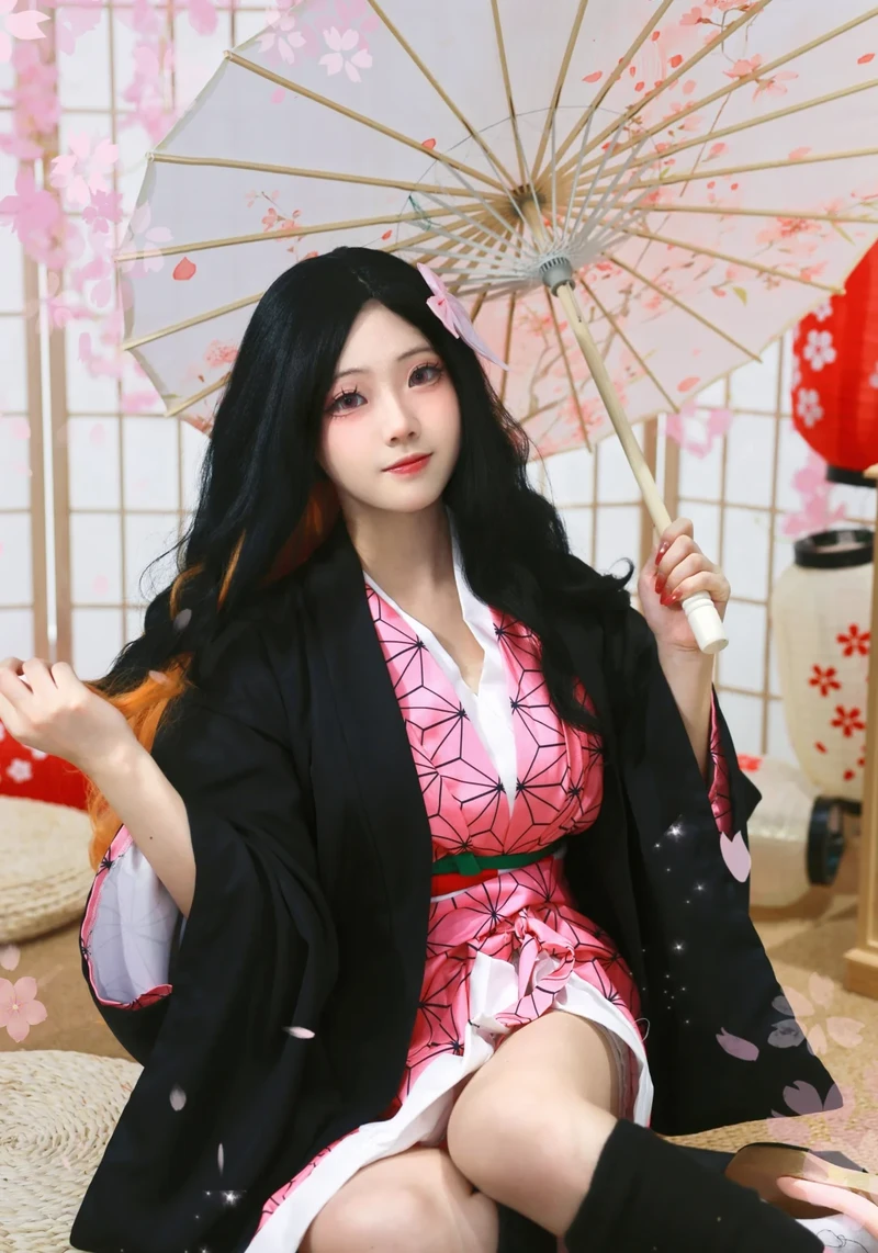 Hình Nezuko cosplay xinh đẹp cuốn hút