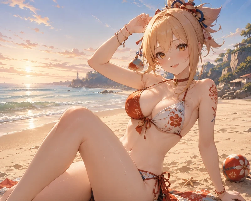 Hình Yoimiya hentai bikini gợi cảm nóng bỏng