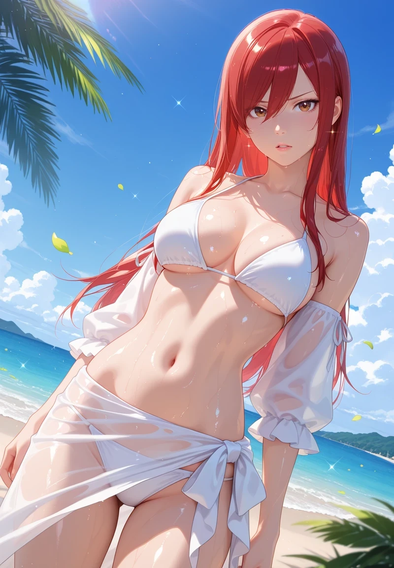 Hình ảnh Erza lột đồ khoe hàng dâm đãng