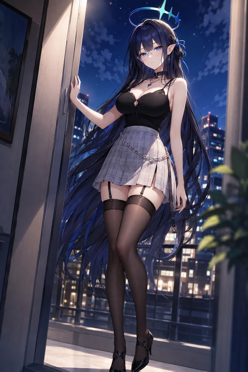 Hình anime girl váy ngắn khoe ngực to tròn
